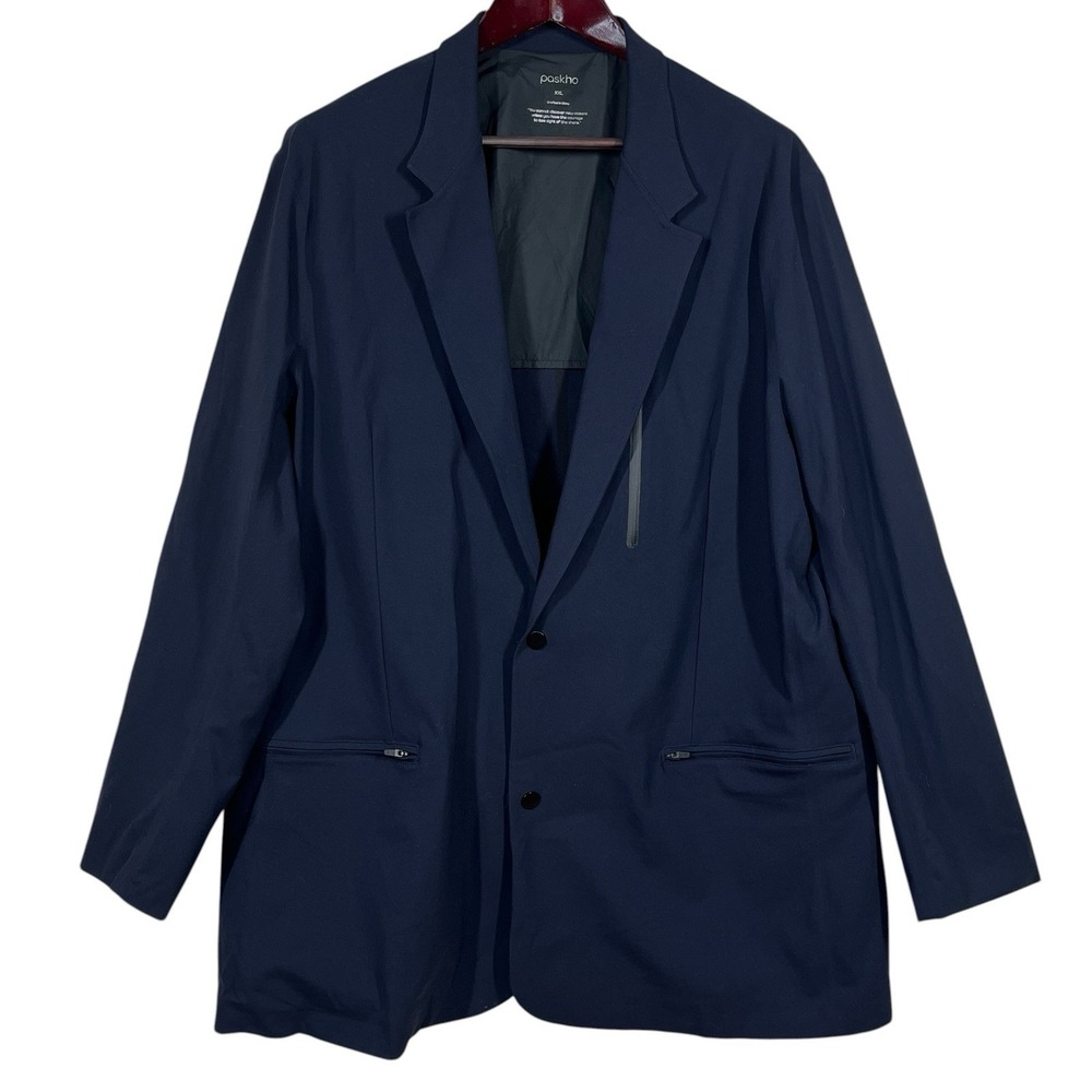 Paskho Individualist Ultimate Travel Blazer‎ Mens XXL Navy Unstructured Jacket